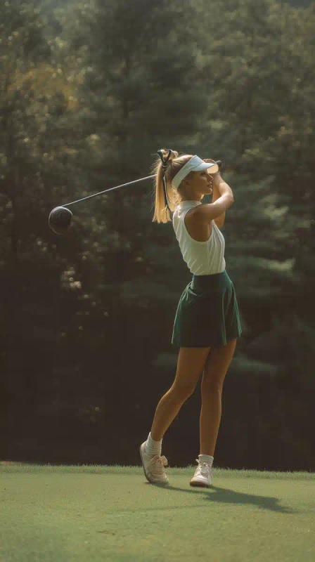 Polished Golfer on Course
