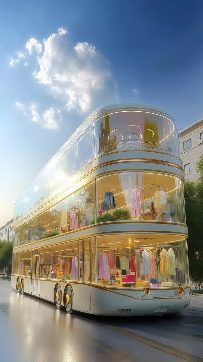 Futuristic Boutique Bus Display