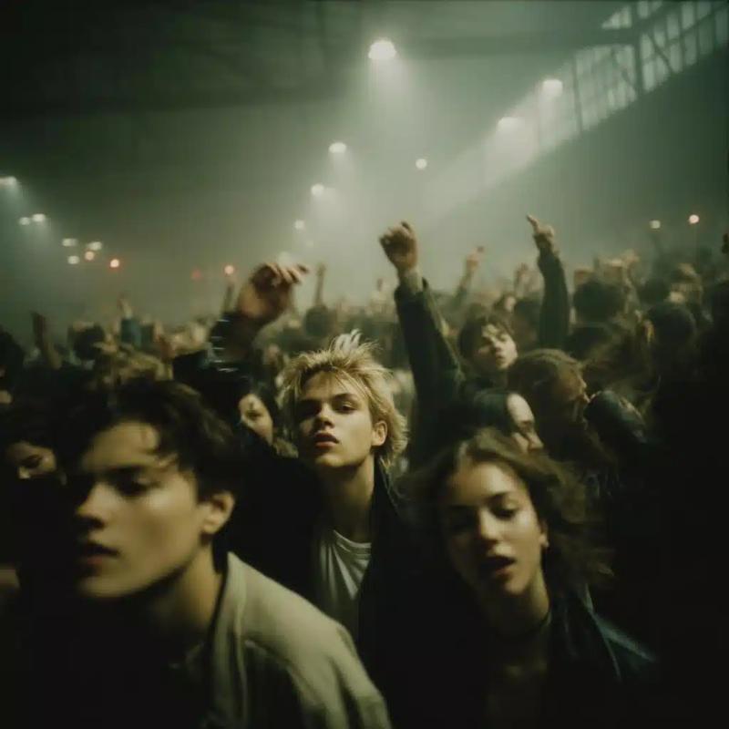 Candid Techno Rave Scene