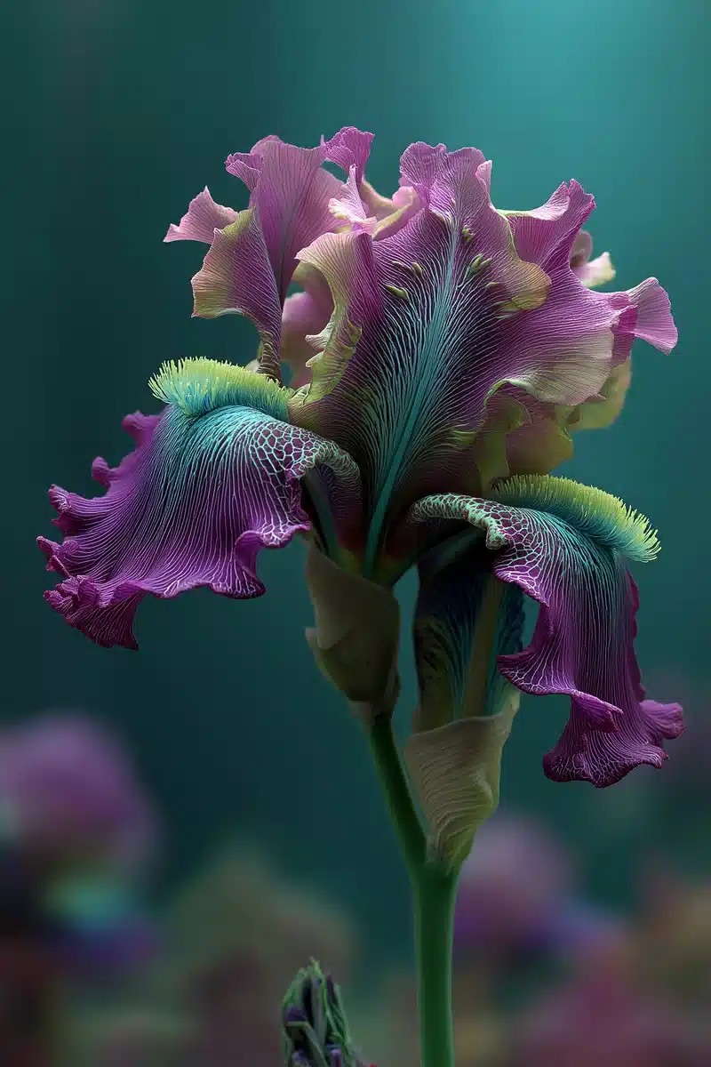 Macro Iris Cellular Structure