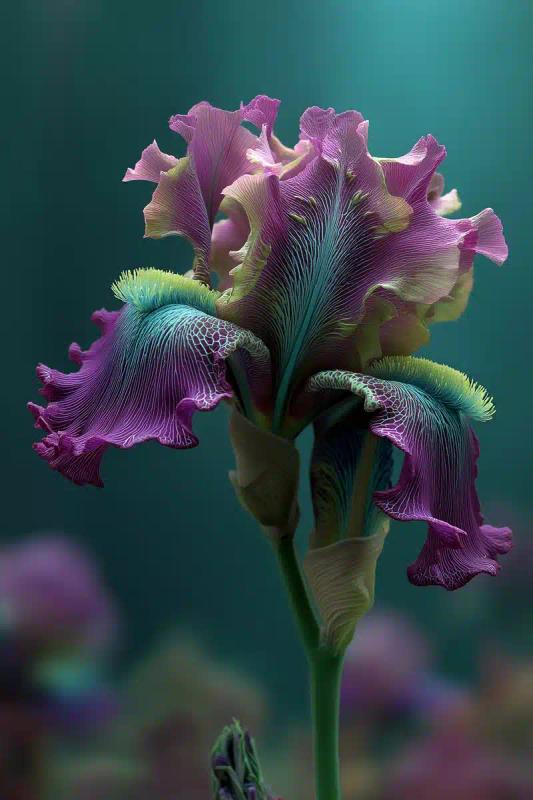 Macro Iris Cellular Structure