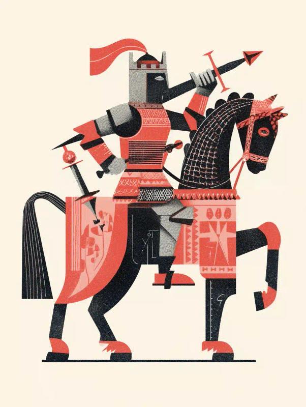 Medieval Knight on Horse