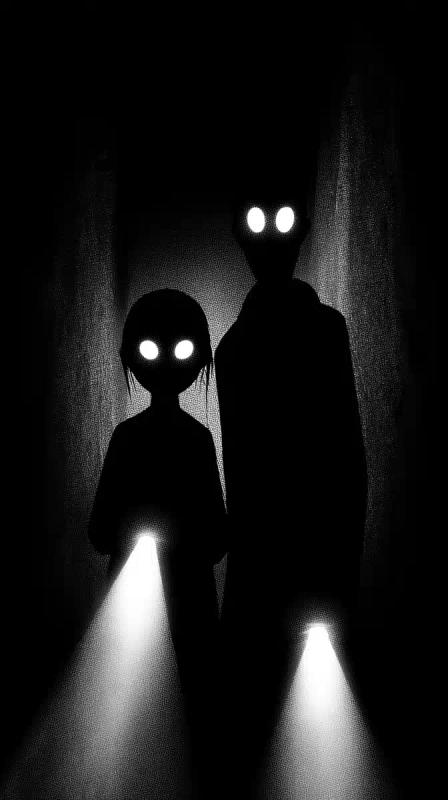 Silhouetted Figures in Anime