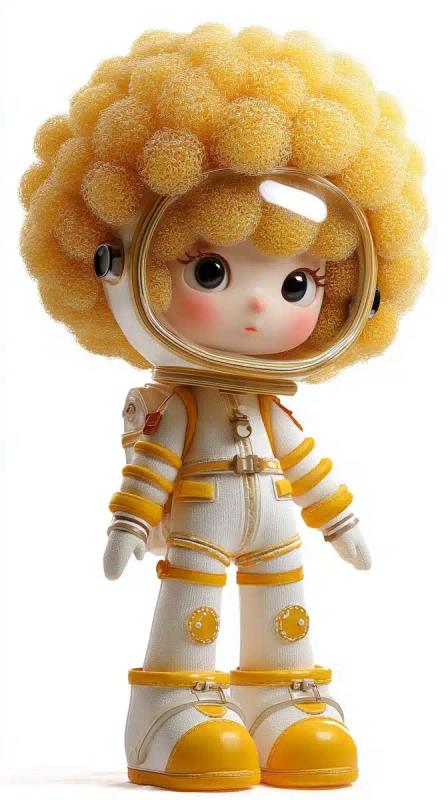 Kawaii Astronaut Girl 3D
