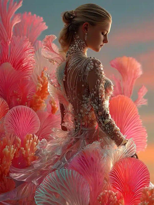 Futuristic Sea Goddess Couture