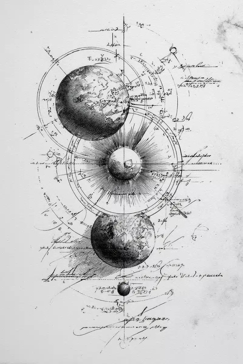 Scientific Sketch of Celestial Bodies