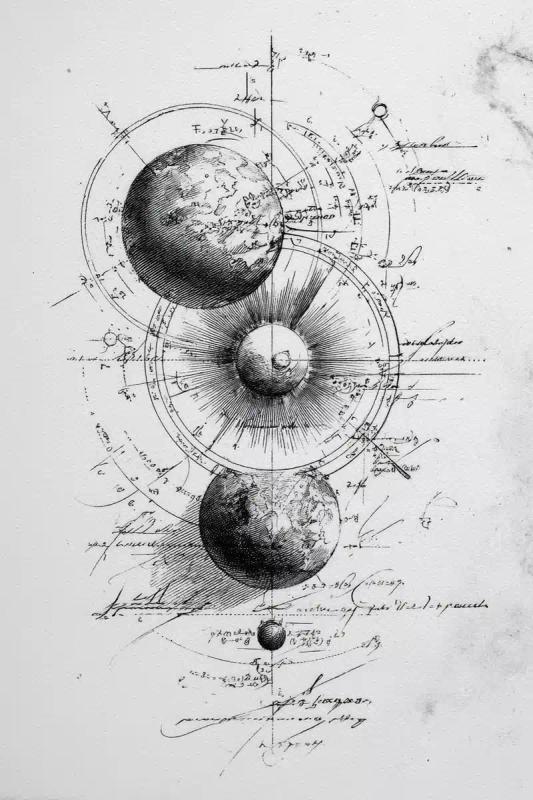 Scientific Sketch of Celestial Bodies