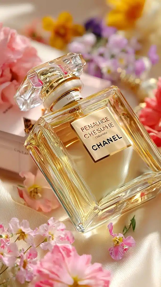 Elegant Chanel Bottle Close-Up