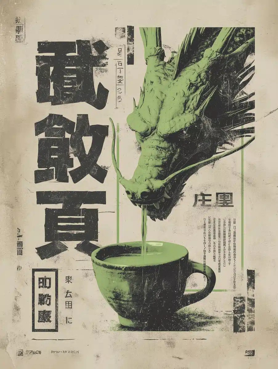 Manga Creature Tea Poster