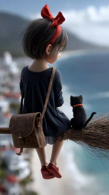 Realistic Qiqi Flying Broom