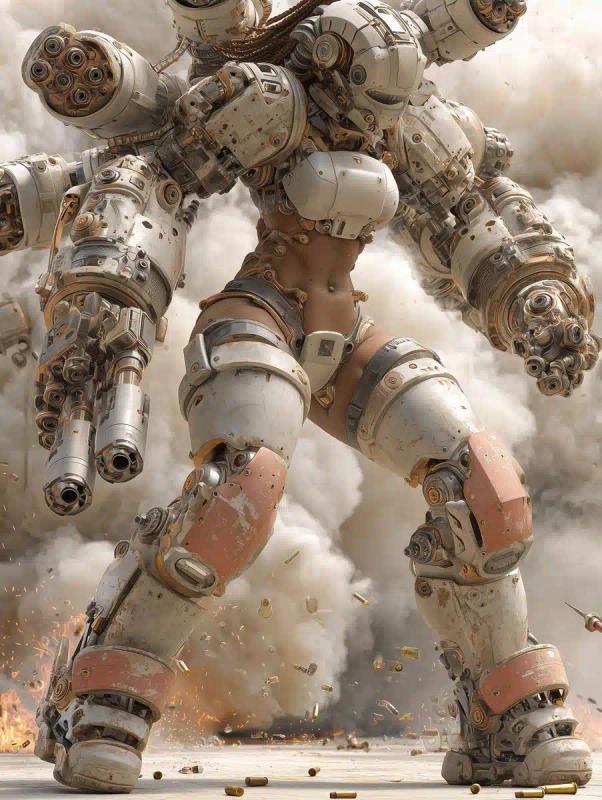 Photorealistic Muscular Android