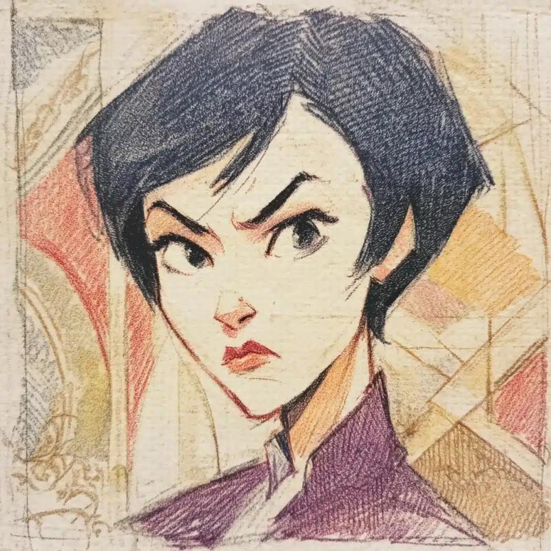 Angry Woman in Purple Robes