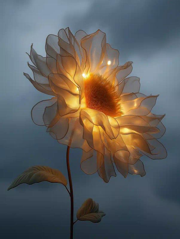 Chiffon Sunflower Moon Bloom