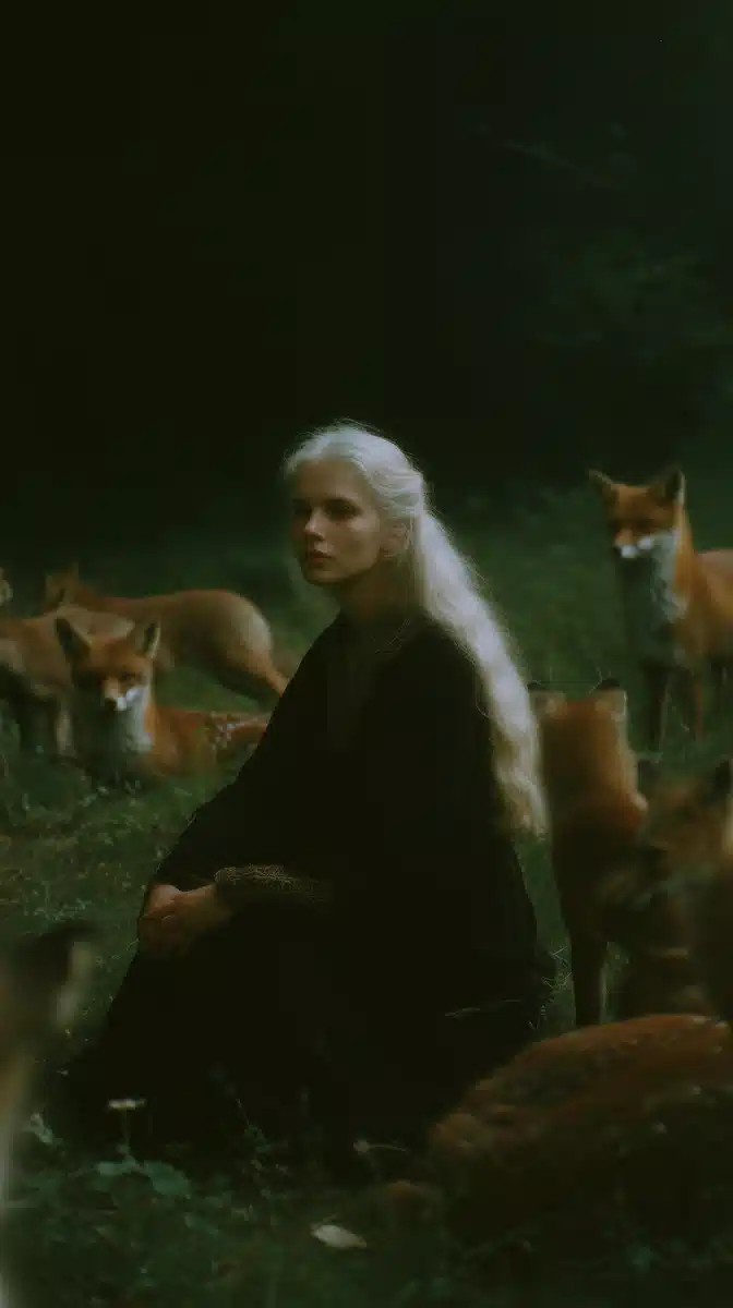 Slavic Woman in Forest