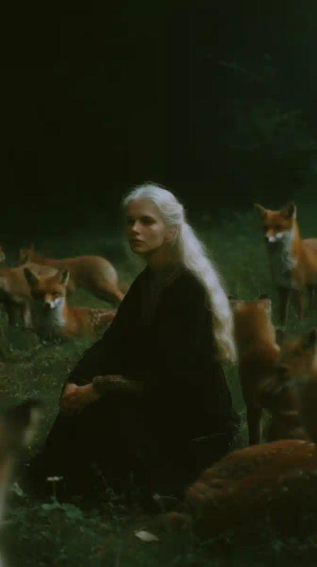Slavic Woman in Forest