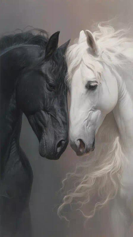 Detailed Horses Portraiture