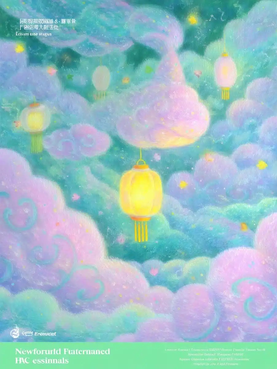 Watercolor Lanterns with Patterns