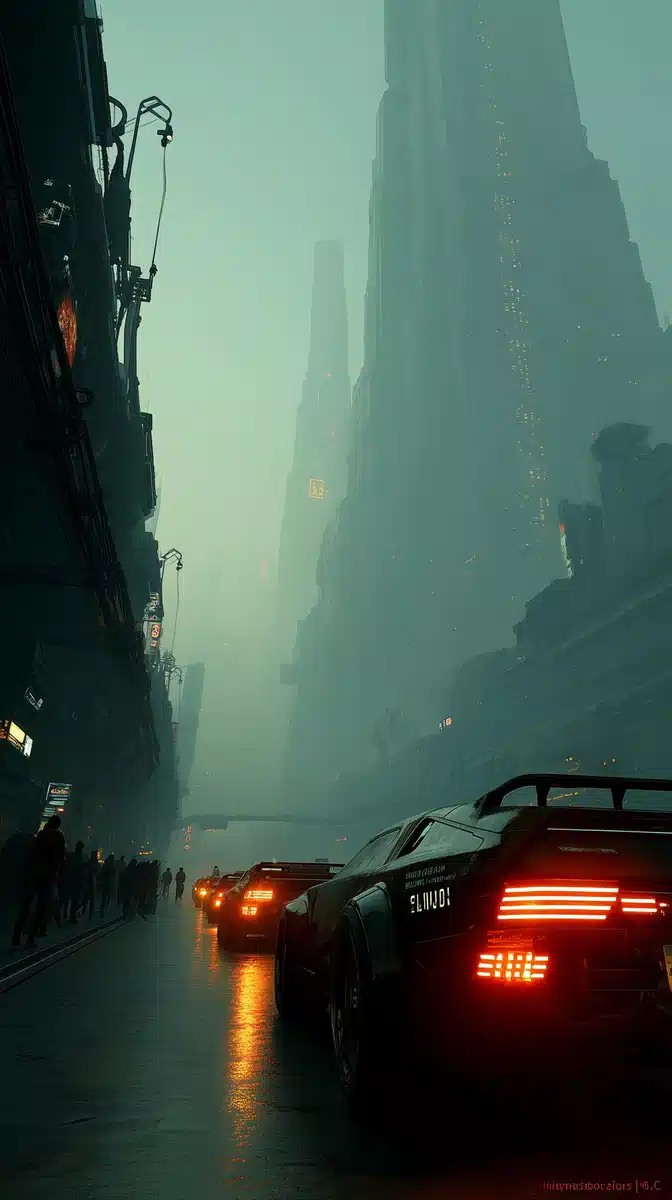 Futuristic Car in City