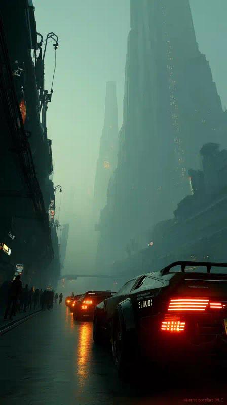 Futuristic Car in City