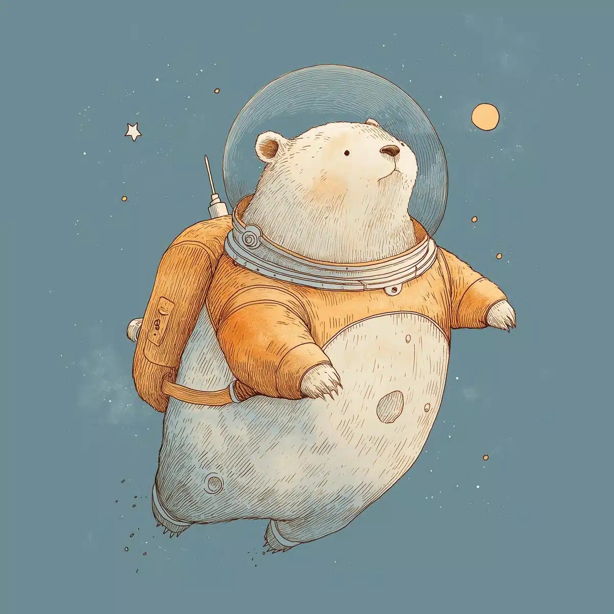 Kawaii Bear in Space