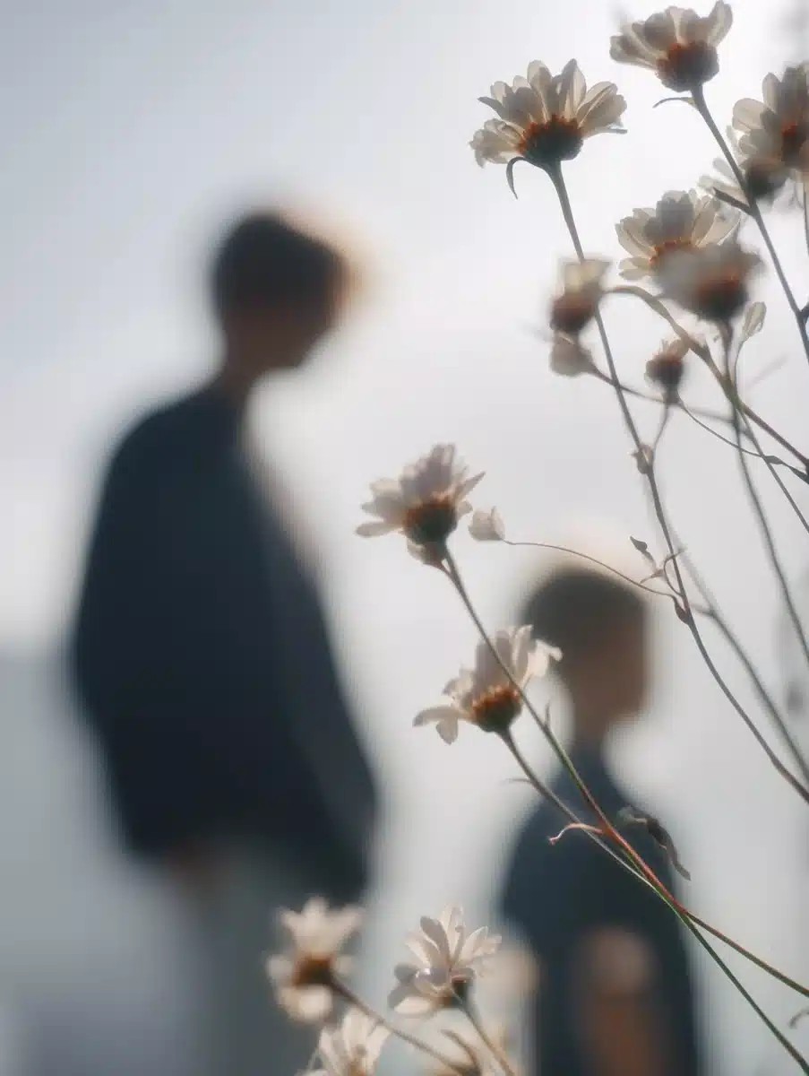 Blurred Flowers Minimalist Shot