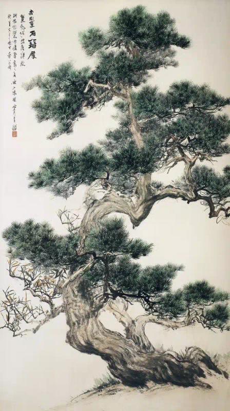 Traditional Pine Tree Painting