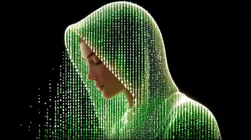 Binary Code Woman Photography