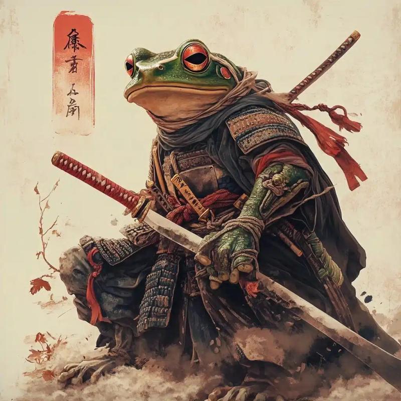 Samurai Frog Yokai Battle