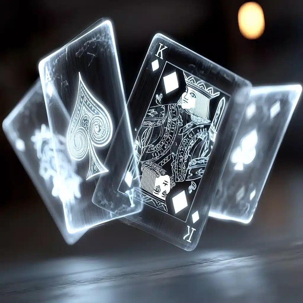 Neon Flying Playing Cards