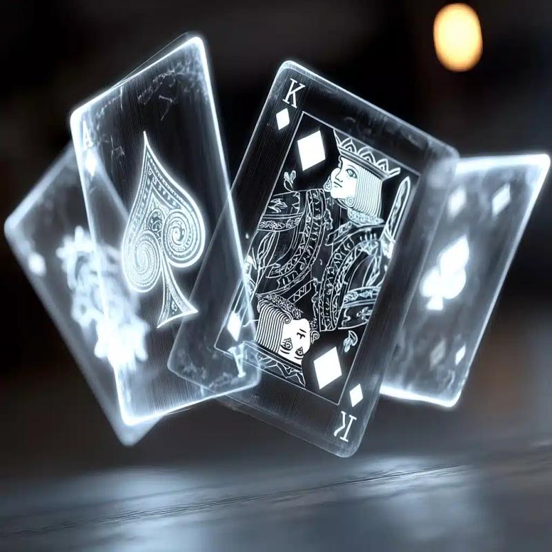 Neon Flying Playing Cards