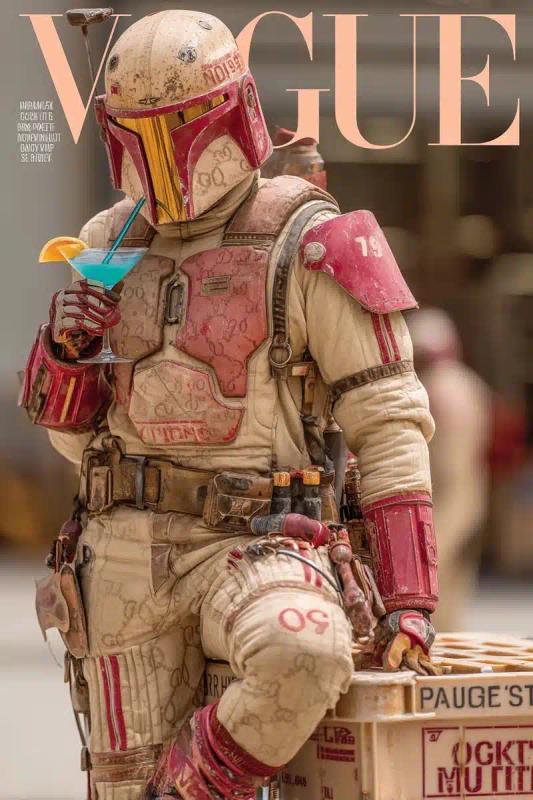 Mandalorian in Gucci Jumpsuit