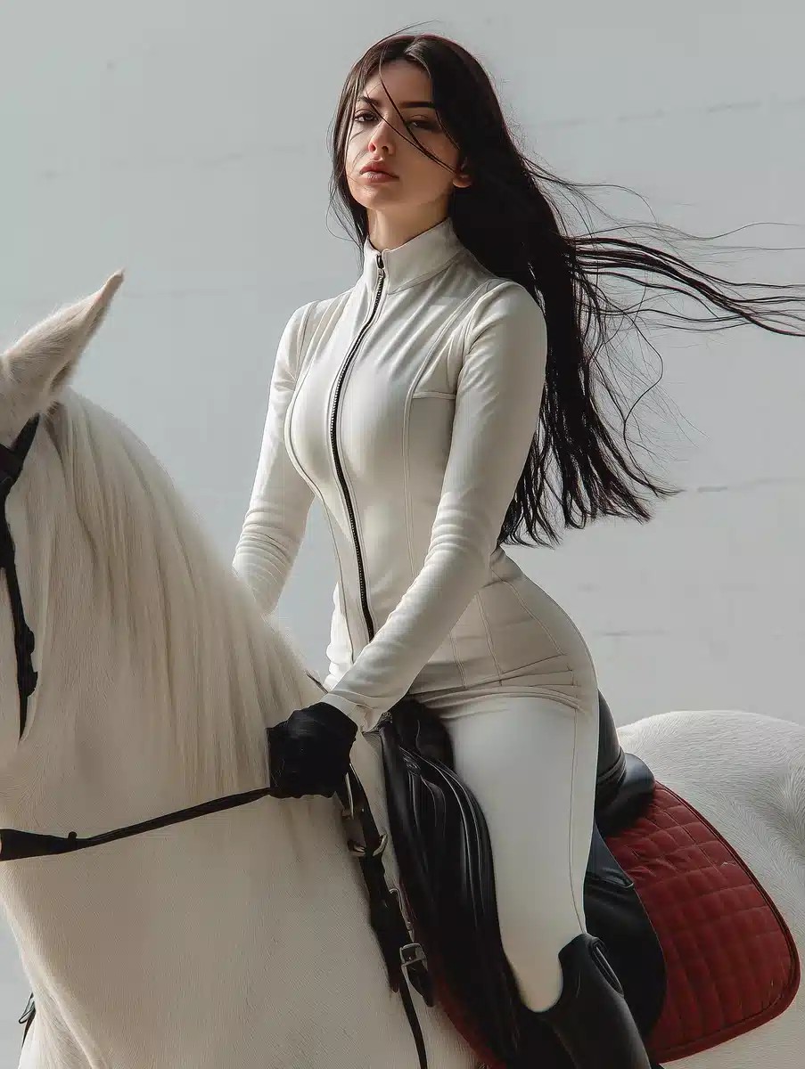 Hyperrealist Woman on Horse