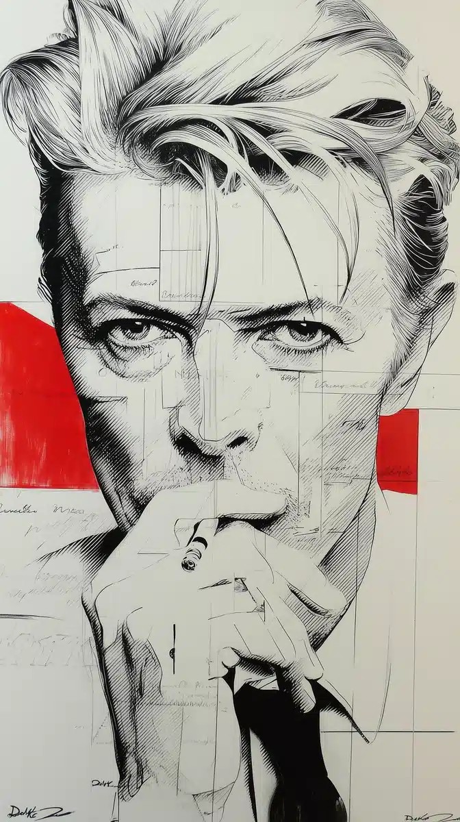 Bowie Portrait in Photorealism