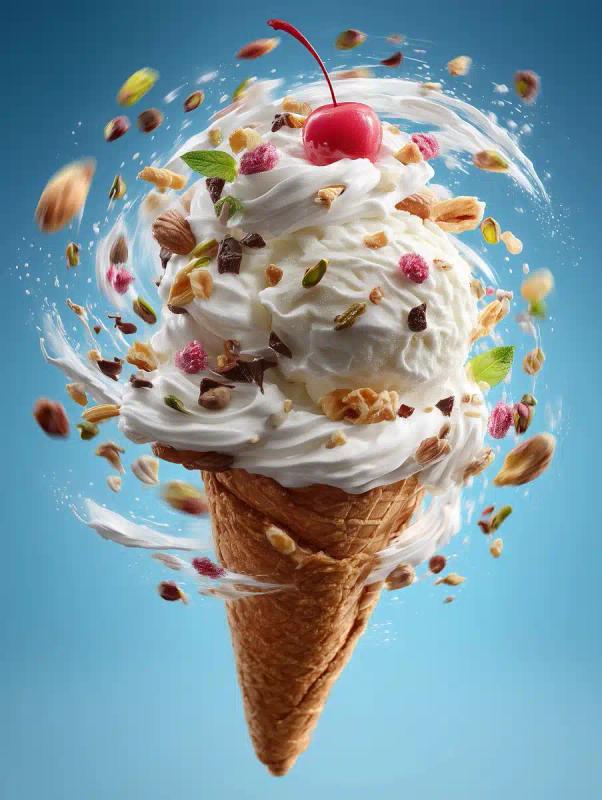 Hyper-Realistic Waffle Cone Delight