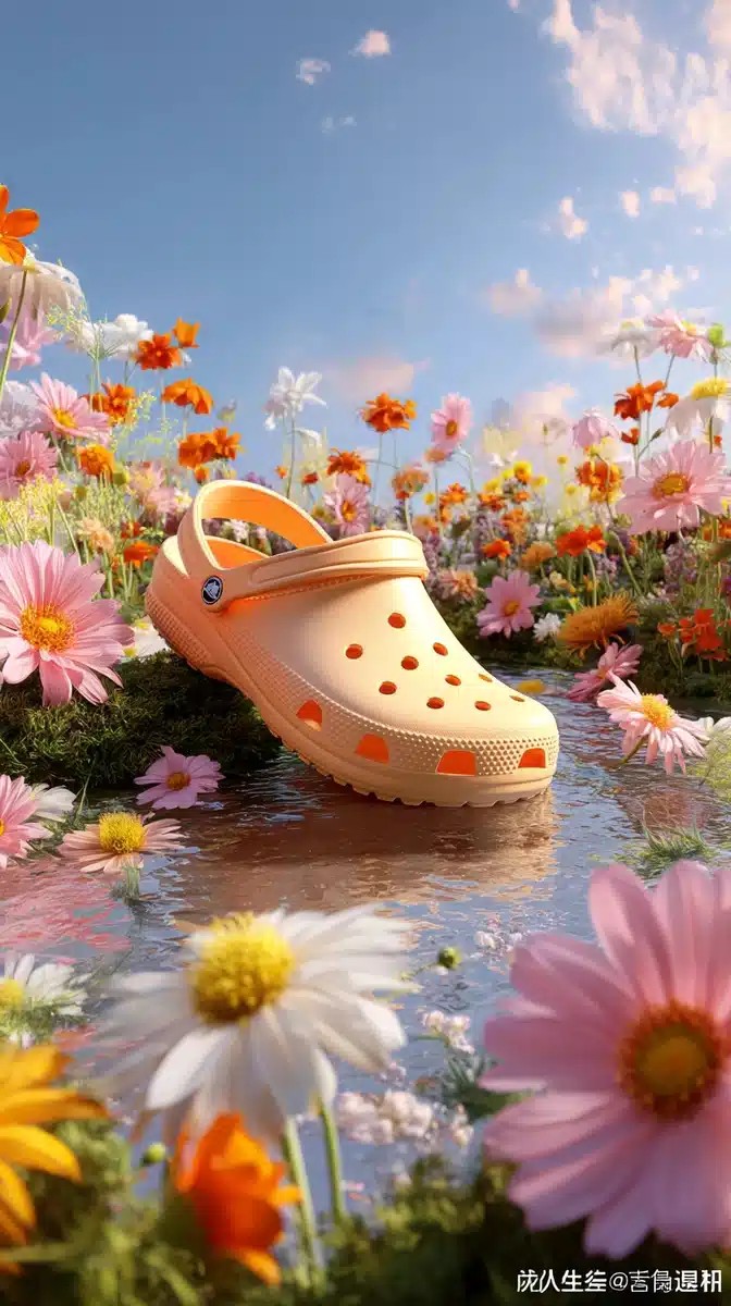 Rubber Slipper by Stream