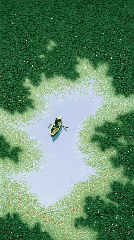 Lotus Pond Overhead View