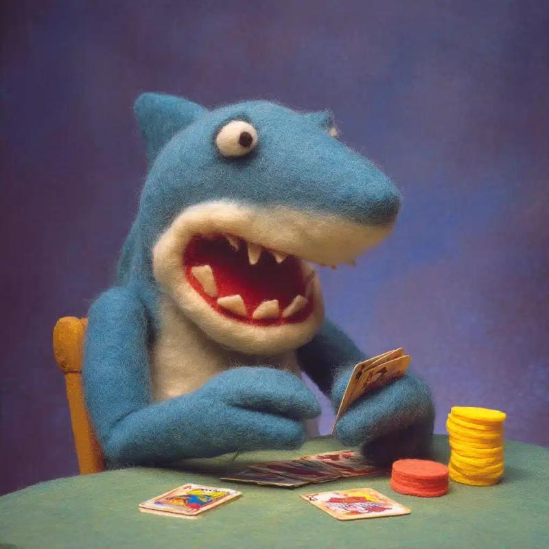 Felt Shark Playing Poker