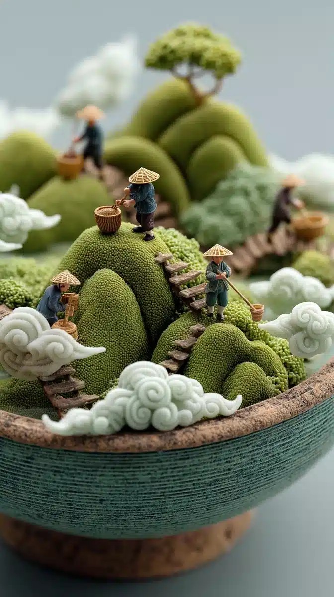 Miniature Farmers in Porcelain