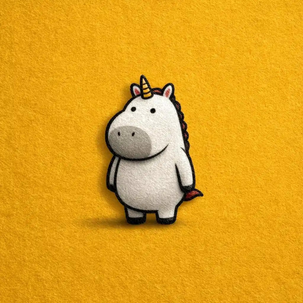Pixar Unicorn on Yellow