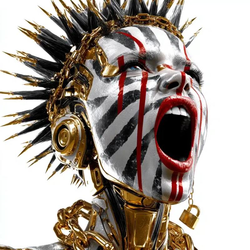 Metallic Punk Android Portrait