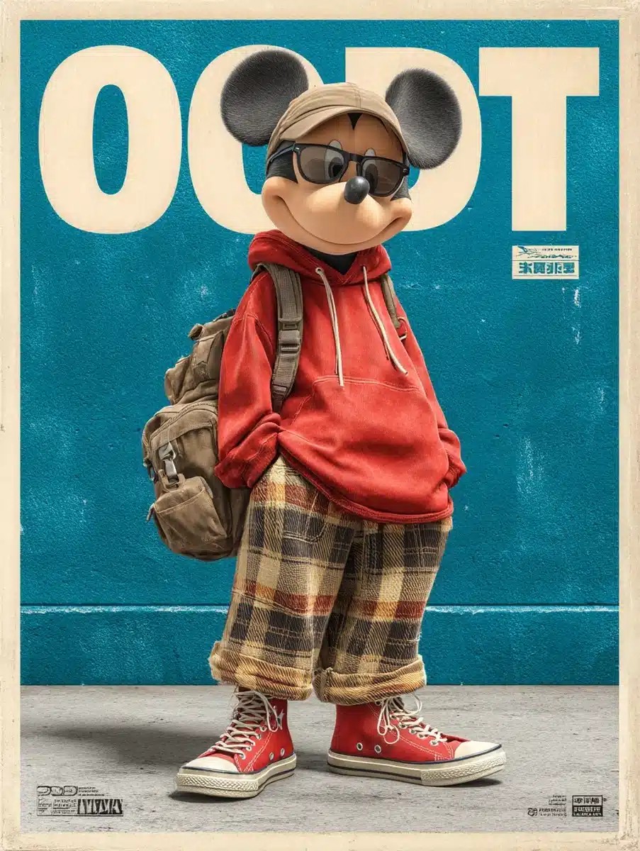 Vintage Manga Mickey Poster