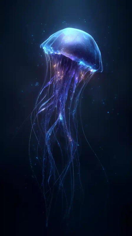 Bioluminescent Jellyfish Portrait