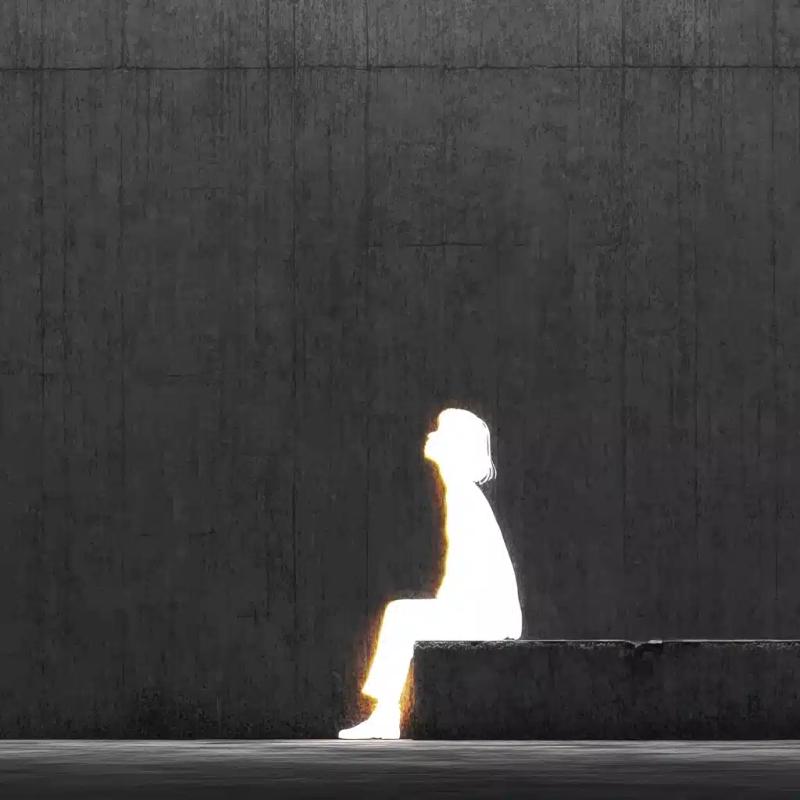 Minimalist Girl Silhouette