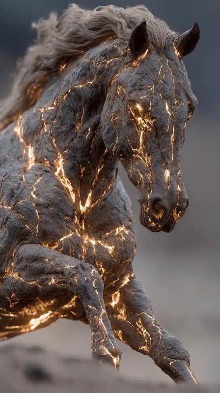 Molten Lava Horse Running