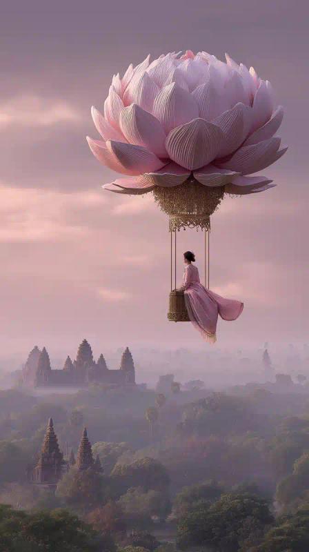 Surreal Aerial View of Angkor Wat