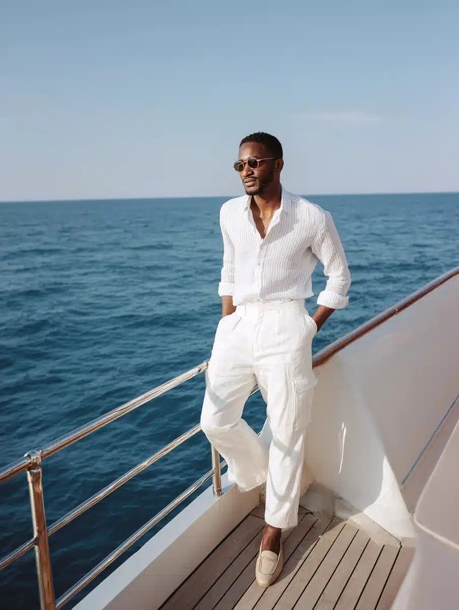 Nautical Man on Yacht