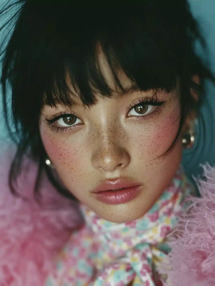 Asian Woman with Winged Eyeliner
