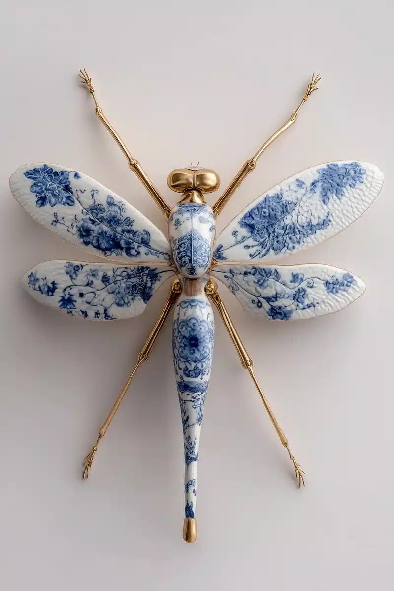 Surreal Porcelain Dragonfly