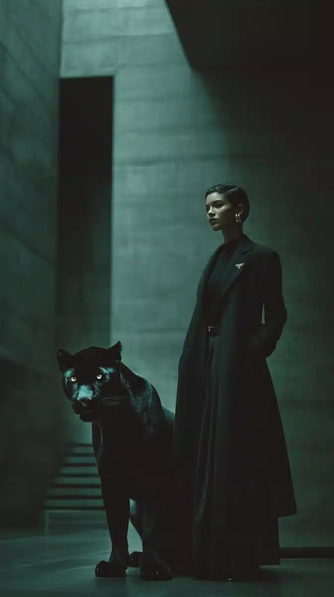 Hyper-Realistic PRADA Panther Portrait