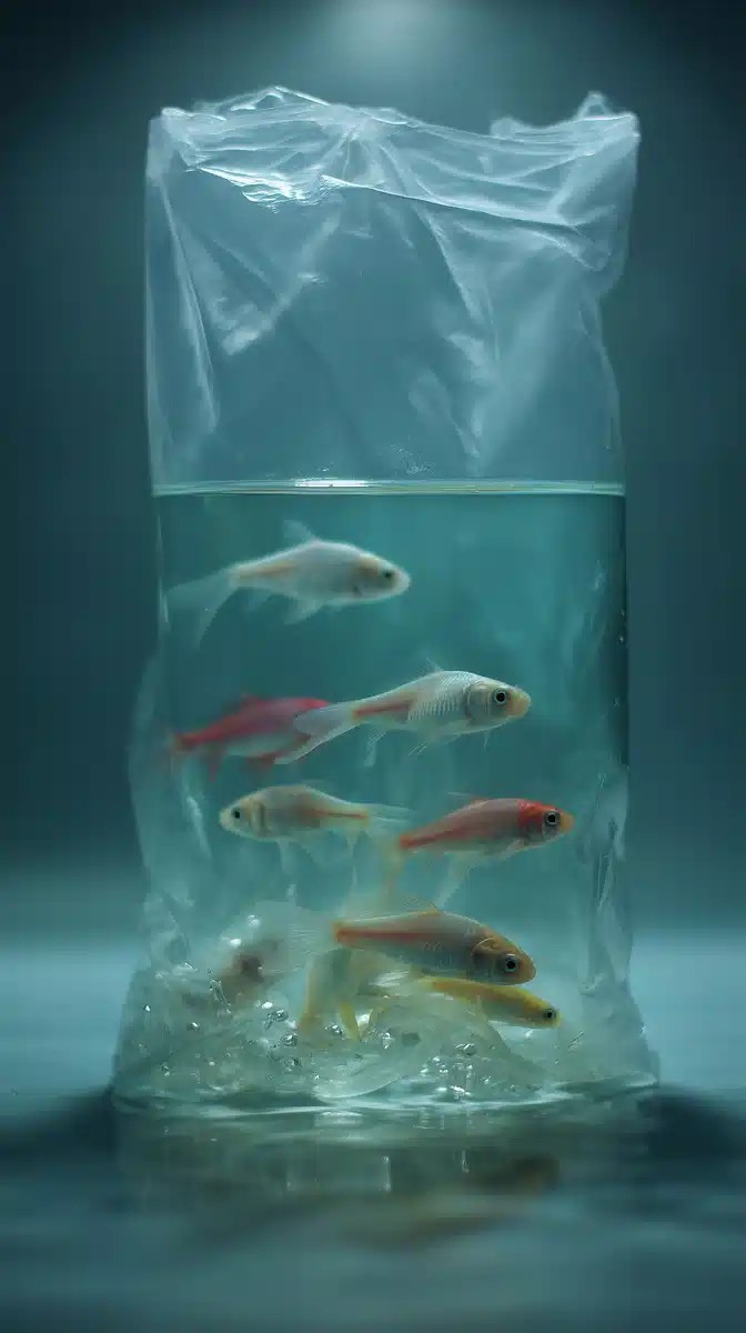 Raw Water Bag with Fish
